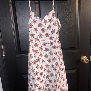 Floral Pink Spaghetti Strap Dress